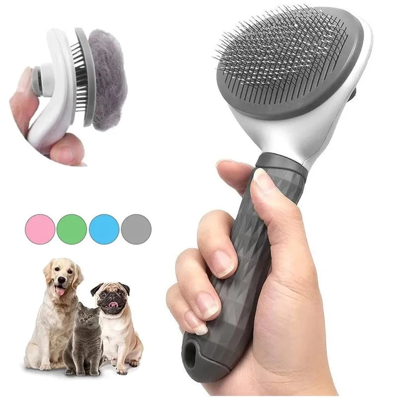 Brosse Auto-Nettoyante pour Chiens & Chats – Peigne Démêlant Anti-Poils | Outil de Toilettage Professionnel pour Animaux