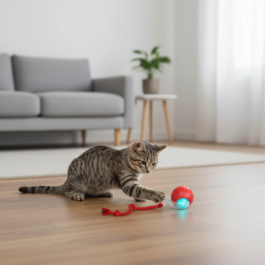 Balle Interactive Roulante pour Chat - Super Motrice